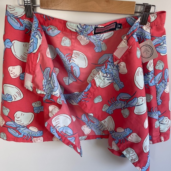 Vinyard Vines NWT Lobster Print Wrap Skirt‎ by Step & Ian Size Medium - Picture 6 of 8